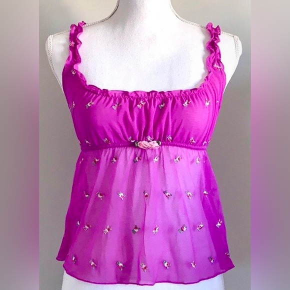 Vintage Victoria’s Secret Y2K Cami Rose Tank - Picture 2 of 10